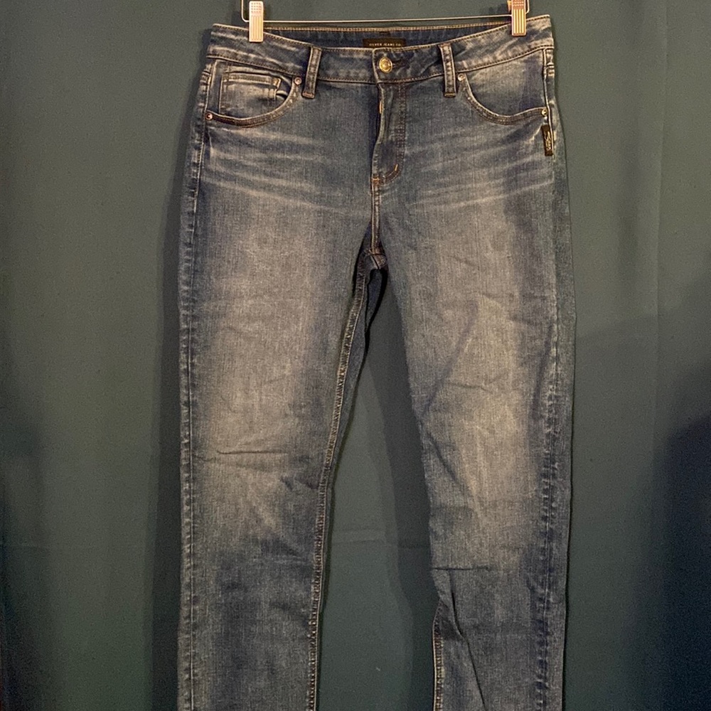 Silver Avery Straight Blue Jeans